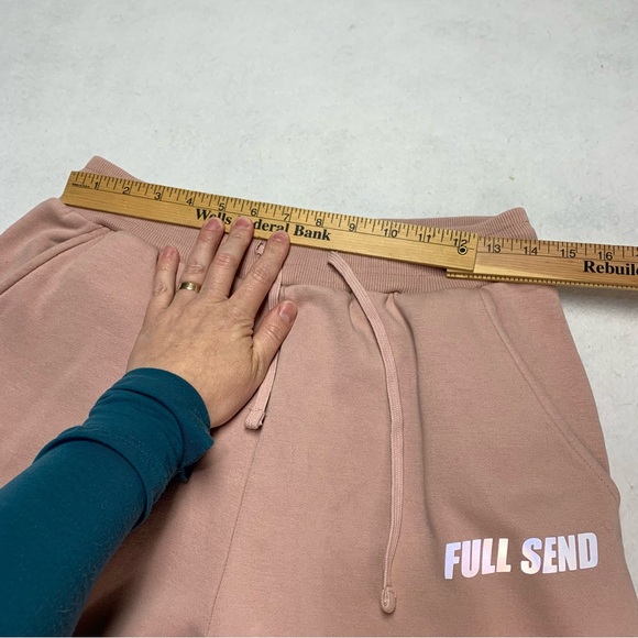 Full Send Fitness Reflective Logo Pink Sweatshirt Joggers Men’s size Medium - Picture 7 of 10